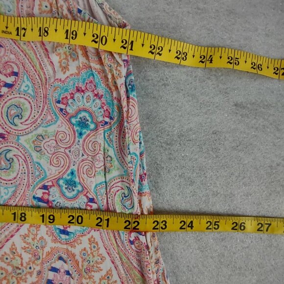 Ellen Tracy Women's Open Back Lightweight Multicolor Sleeveless Midi Dress XL - Picture 10 of 12